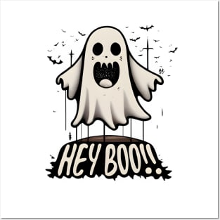 Hey Boo Cute and Funny Posters and Art